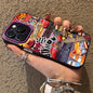Lightning McQueen 95 Cars Plating Phone Case for iPhone 17 16 15 14 13 12 11 Pro Max Plus 17 Air 16E X XR XS Max Back Cover