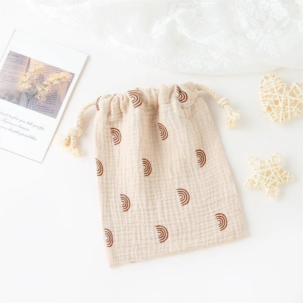 String Diaper Bag Baby Disposable Diaper Comfort Saliva Towel Storage Bag Handbag Baby Boys Girls Bottle Trolley Hanging Bag New