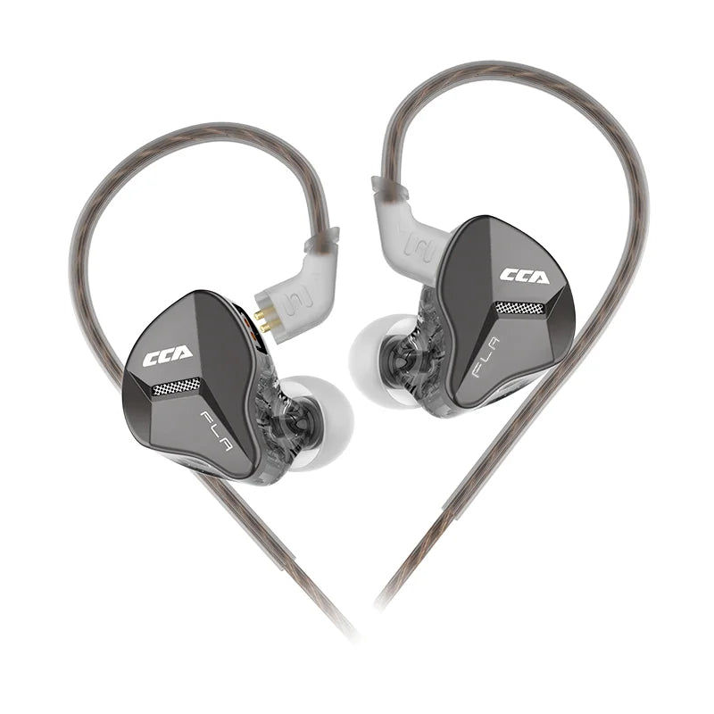 CCA FLA metal com fio fone de ouvido no monitor de alta fidelidade fones graves esporte jogo música dj dinâmico Ear hanging type