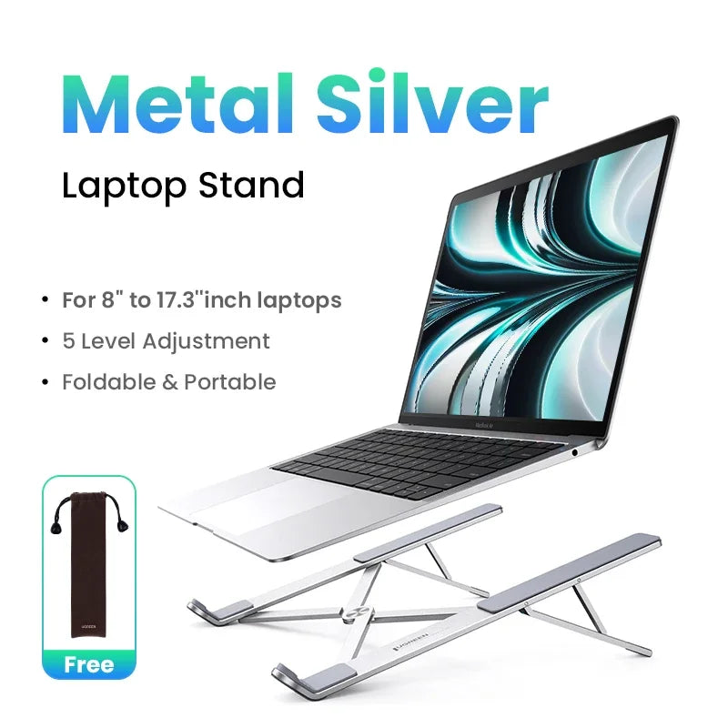 Suporte UGREEN para Notebook e MacBook — Alumínio Dobrável, 5 Níveis, 13-17,3"