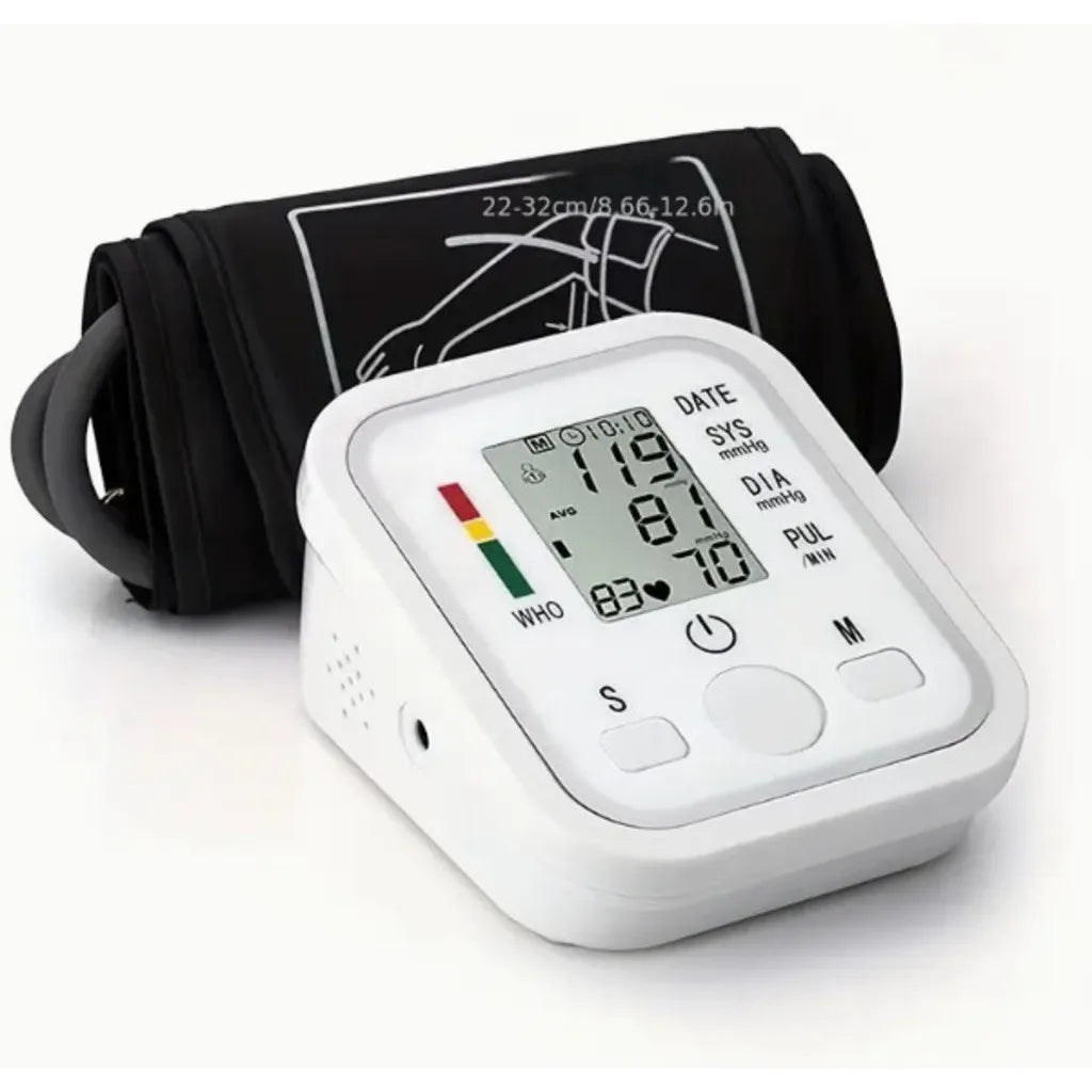Kit Saúde Doméstico — Oxímetro Digital e Monitor de Pressão Arterial de Braço