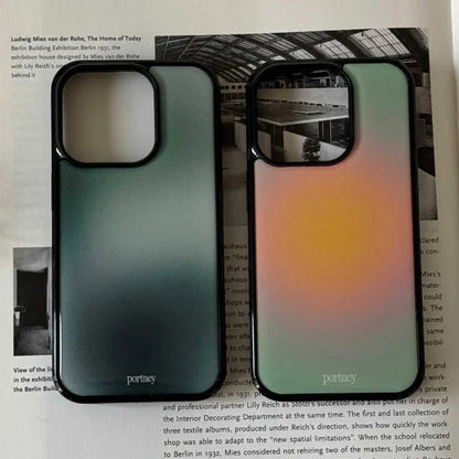 Korean Ins Stylish Gradient Print Soft Cute Phone Case For iPhone 17 16 15 14 13 12 11 Pro XR XS X Max 8 7 Plus Y2K Kawaii Cover