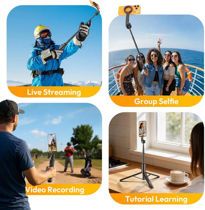Tripé Magnético Ulanzi SK26 113cm — Selfie Stick MagSafe para iPhone 17 Pro