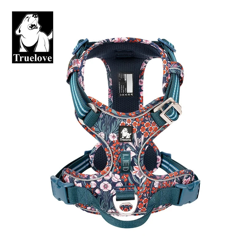 Peitoral Truelove Fashion para Cães — Nylon Refletivo, Acolchoado, Vest de Treino