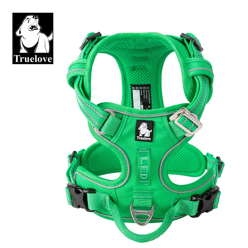 Peitoral Truelove Fashion para Cães — Nylon Refletivo, Acolchoado, Vest de Treino