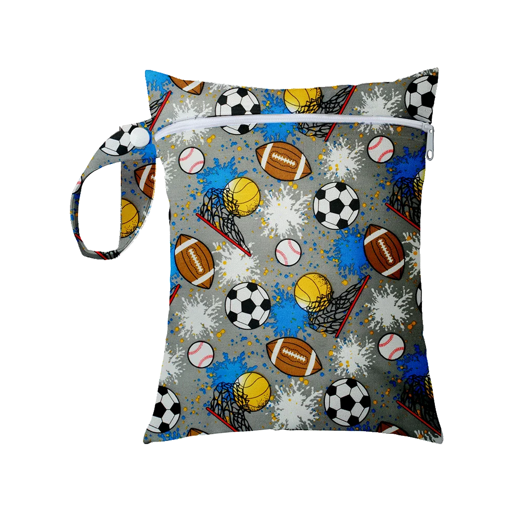 Mini Size 25x20cm Diaper Bag Waterproof Reusable Mummy Bag Printed Pocket Nappy Bags PUL Travel Wet Dry Bags Purple Color