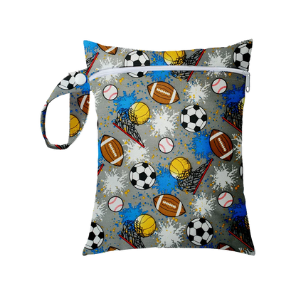 Mini Size 25x20cm Diaper Bag Waterproof Reusable Mummy Bag Printed Pocket Nappy Bags PUL Travel Wet Dry Bags Purple Color