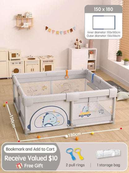 PANGDUBE Baby Playpen Playard Sturdy Safety Fence Large Activity Play Area for Toddler Indoor Play Yard with Breathable Mesh
