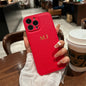 Personalised Customized Name Case For iPhone 17 16 15 14 13 12 11 Pro Max Initials Letters Leather Cover 13 15 16 17 Air Pro Max
