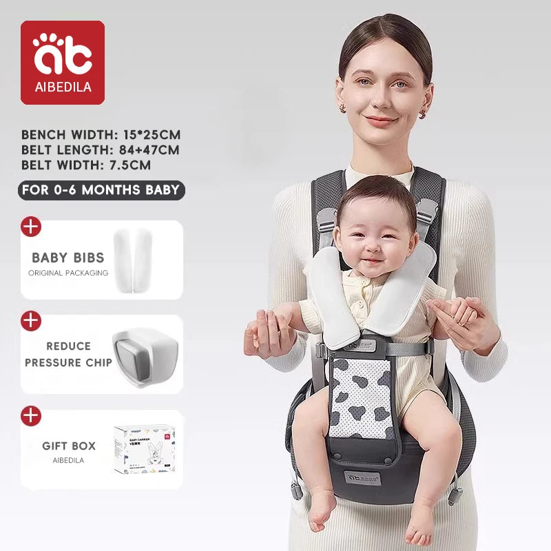 AIBEDILA Baby Carrier Ergonomic Kangaroo Infant Kids Sling Back Front Facing Backpack Wrap Newborn Bag 0-6 Months