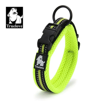 Coleira Refletiva Truelove para Cães — Nylon Ajustável 3M, 8 Tamanhos, Todas as Raças