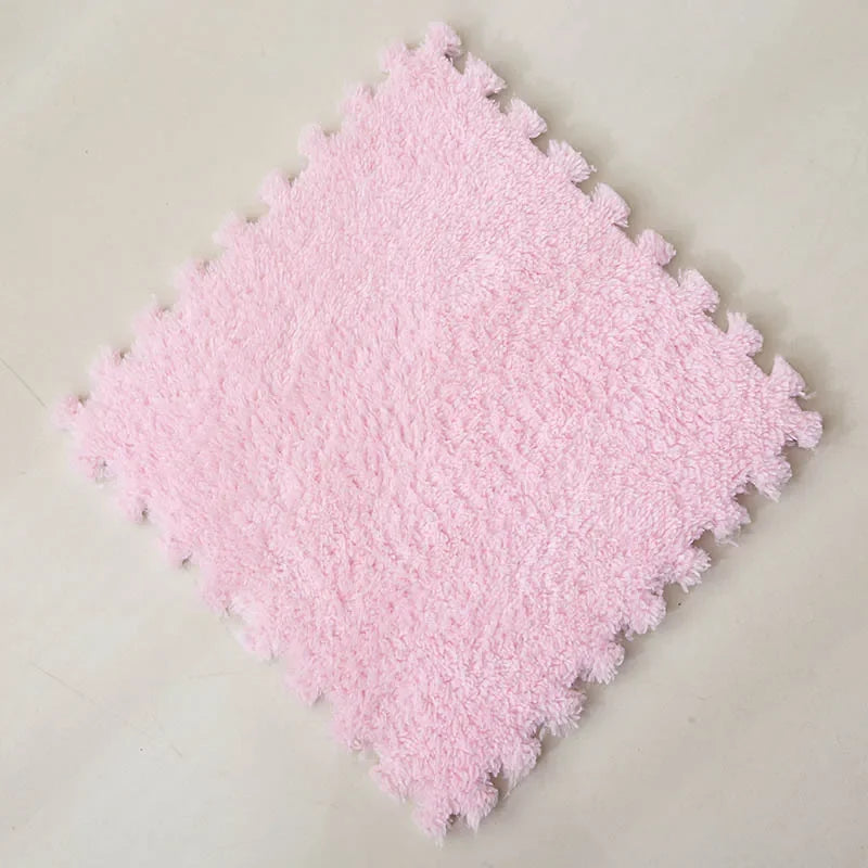 Puzzles Carpet Soft Plush Mat Baby Play Mat Baby Toys in Children's Room Keep Warm Anti-slip Home Decor Rugs 30*30*1CM
