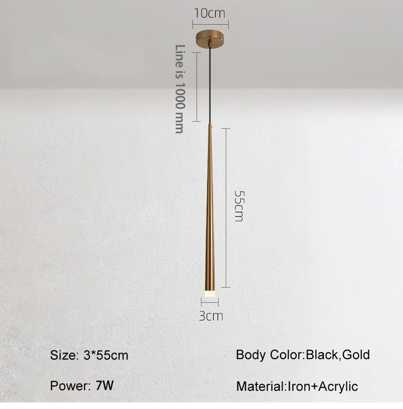 Lustre LED Nórdico Moderno 7W para Quarto e Cozinha — Iluminação Decorativa AC100-220V
