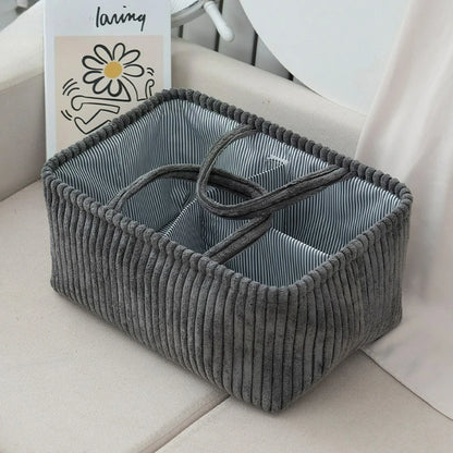 Customized Name Baby Diaper Bag Infant Nursery Basket Portable Mom Bag for Changing Table & Car Baby Shower Gift for Boy & Girl