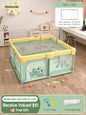 PANGDUBE Baby Playpen Cute Indoor Play Yard Large Kid Playpen with Storage Bag Safety Activity Fence for Toddlers Playground
