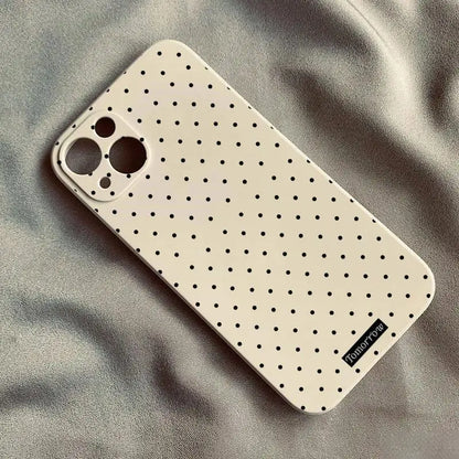 Small Polka Dot Phone Case For iPhone 17 16 15 11 12 14 13 Pro Max Mini X XS XR 7 8 Plus SE4 17E Air Shockproof Cover Fundas