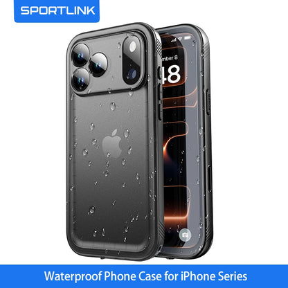 Capa À Prova d’Água SPORTLINK IP68 para iPhone 7 ao 17 Pro Max — Proteção 360°