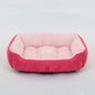 Cama Quadrada para Cães e Gatos — Pelúcia Macia, Almofada Calmante, Uso Inverno