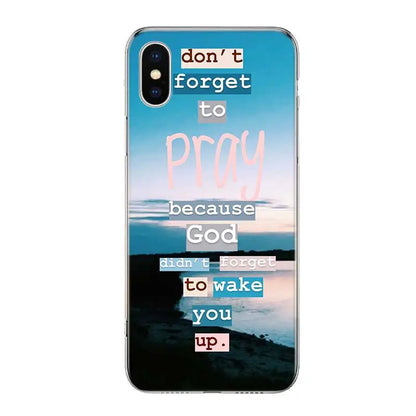 God Jesus Pray For iPhone 17 Air 16 15 14 Plus 13 Mini 12 11 Pro Max Phone Case 16E 7 Print 8 SE Fundas Cover Soft Coque 16 15 1