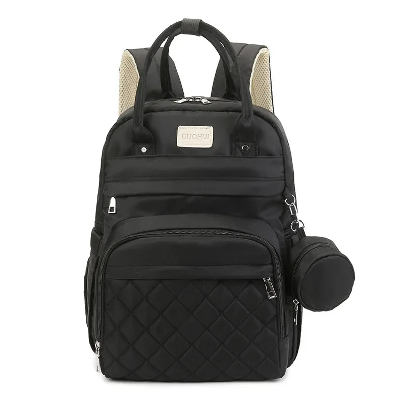 Mom Dad Backpack with Changing Pads Pacifier Bag Hooks for Stroller Maternity Mom Bag for Baby Accessories Diaper Bag