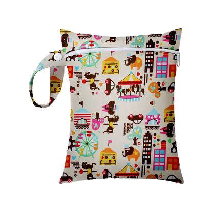 Mini Size 25x20cm Diaper Bag Waterproof Reusable Mummy Bag Printed Pocket Nappy Bags PUL Travel Wet Dry Bags Purple Color