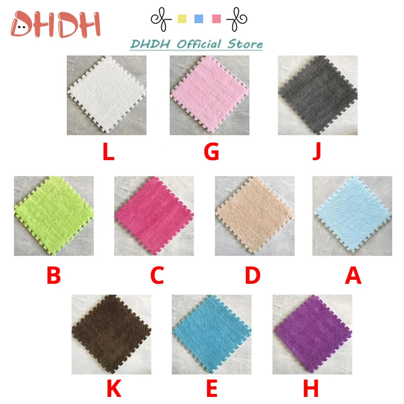 DHDH Soft Plush Kids Carpet Baby Play Mat Children's Rugs Toys EVA Foam Children's Mat Puzzle Interlock Floor Mats 30*30 CM