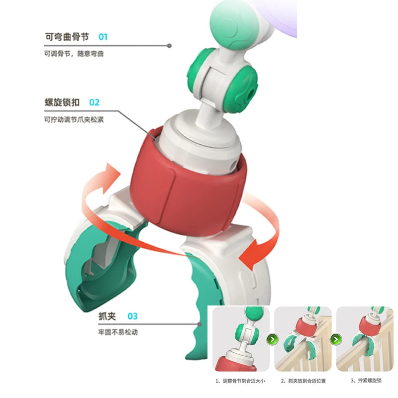 Baby Stroller Arch Toys Bouncer Toy Pram Activity Arch Toys Fine Motor Skills Toys Sensory Development Arch Baby Car Seat Toys