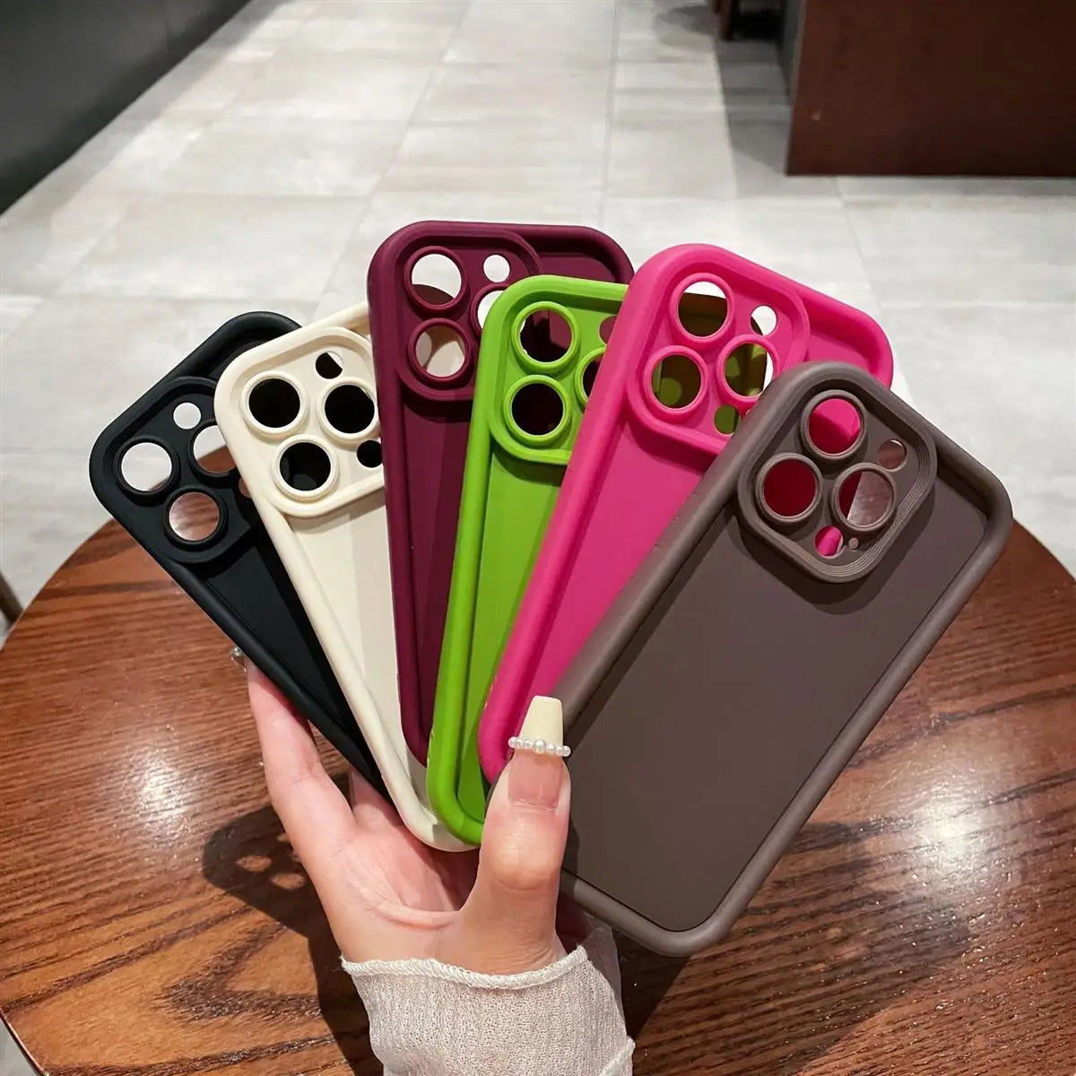 Premium Simple Solid Solor Soft Phone Case For iPhone 16e 16 Pro Max 15 14 Plus 13 12 Mini 11 Pro Shockproof Silicone Back Cover