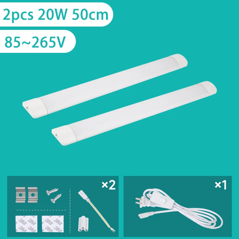 Luminária LED para Cozinha 6W 10W 20W — Luz Embaixo do Armário 110V/220V