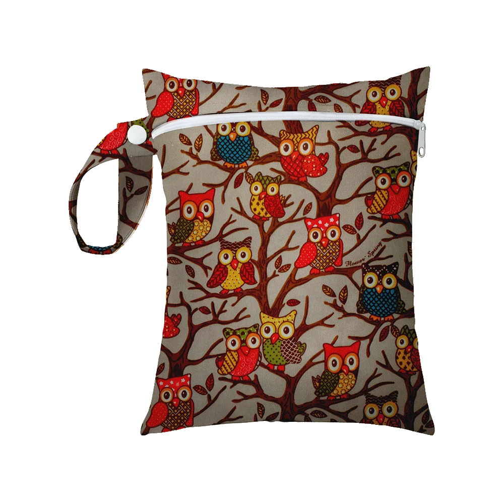 Mini Size 25x20cm Diaper Bag Waterproof Reusable Mummy Bag Printed Pocket Nappy Bags PUL Travel Wet Dry Bags Purple Color