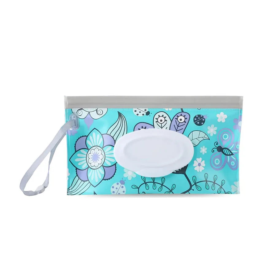 EVA Baby Wet Wipe Dispenser Bag Portable Refillable Flip Cover Wipe Pouch Reusable Travel Wet Wipe Pouch