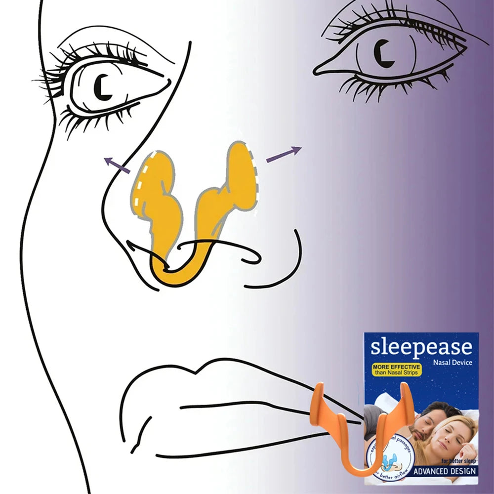 Clip Nasal de Silicone Antirronco — Dilatador Nasal para Respirar Melhor e Dormir Bem
