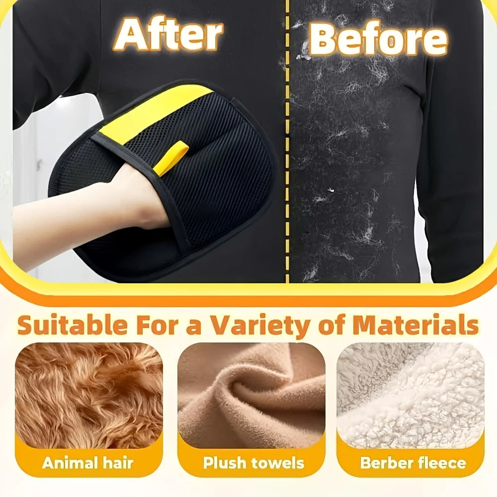 Luva Escova Removedora de Pelos para Pets — Grooming, Limpeza de Sofá, Tapete e Roupas