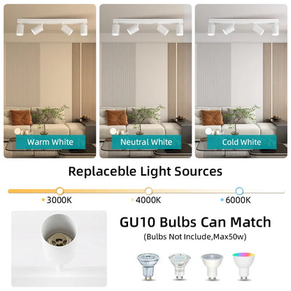 Spot de Teto LED com Lâmpada Substituível — Pendente Decorativo para Quarto e Cozinha