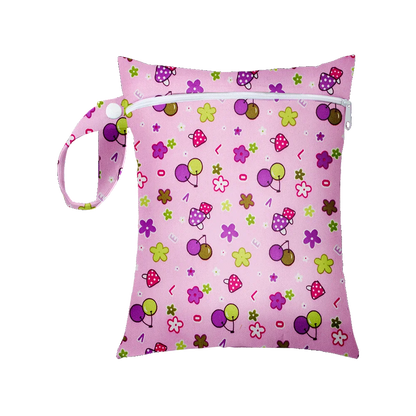 Mini Size 25x20cm Diaper Bag Waterproof Reusable Mummy Bag Printed Pocket Nappy Bags PUL Travel Wet Dry Bags Purple Color