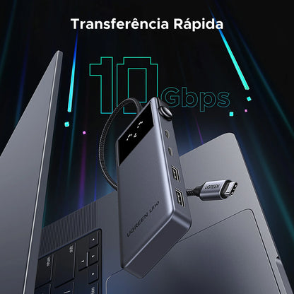 Hub USB-C UGREEN Uno 6 em 1 — 4K60Hz, PD 100W, USB 3.2 10Gbps, para MacBook e Notebook