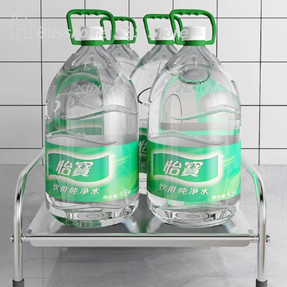 【S】Kitchen Stainless Steel Induction Cooker Rack Floor Mounted Multifunctional Shelf Gas Stove Support Kitchen Accessories