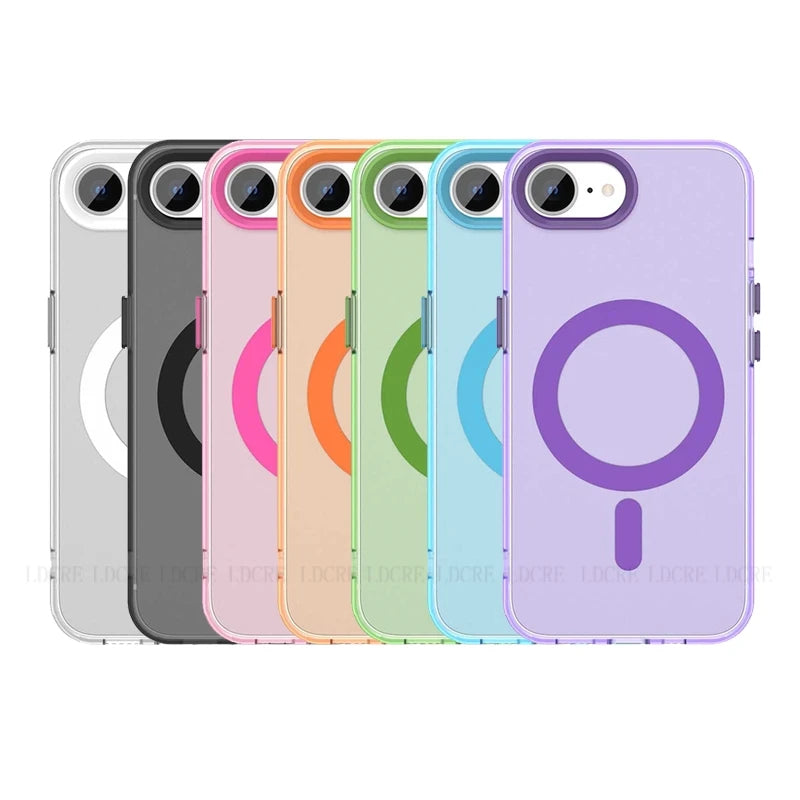 For iPhone 16E Case iPhone 16E Capas New Phone Bumper Shockproof Colour Wireless Charging Magnetic Matte Fundas iPhone 16E