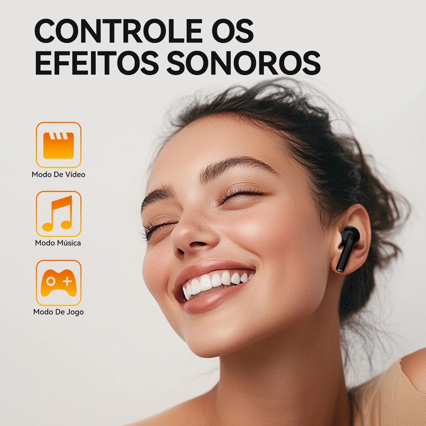 AURAFIT Ai Fones sem fio Acústica Concha & Bluetooth 5.3, 4 Mic ENC, 36h + Tela TFT 2,01" HD, ANC, Trad IA + APP, 512MB
