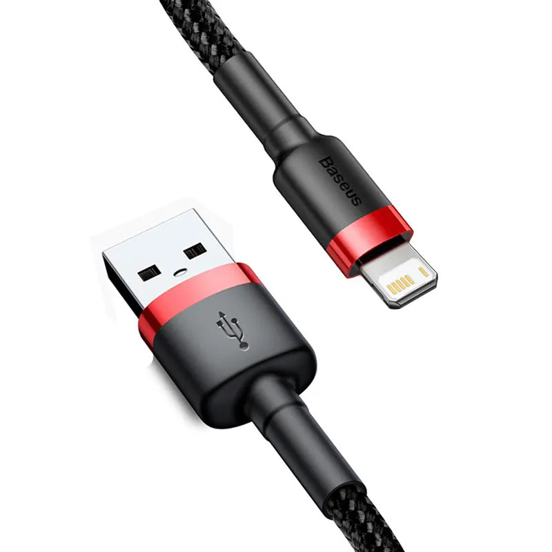 Cabo USB Baseus para iPhone — Carga Rápida 2.4A