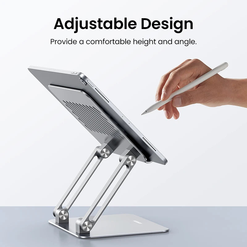 Suporte Alumínio UGREEN para iPhone, iPad e Notebook — Ajustável e Dobrável