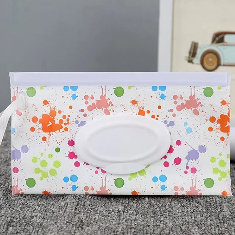 EVA Baby Wet Wipe Dispenser Bag Portable Refillable Flip Cover Wipe Pouch Reusable Travel Wet Wipe Pouch