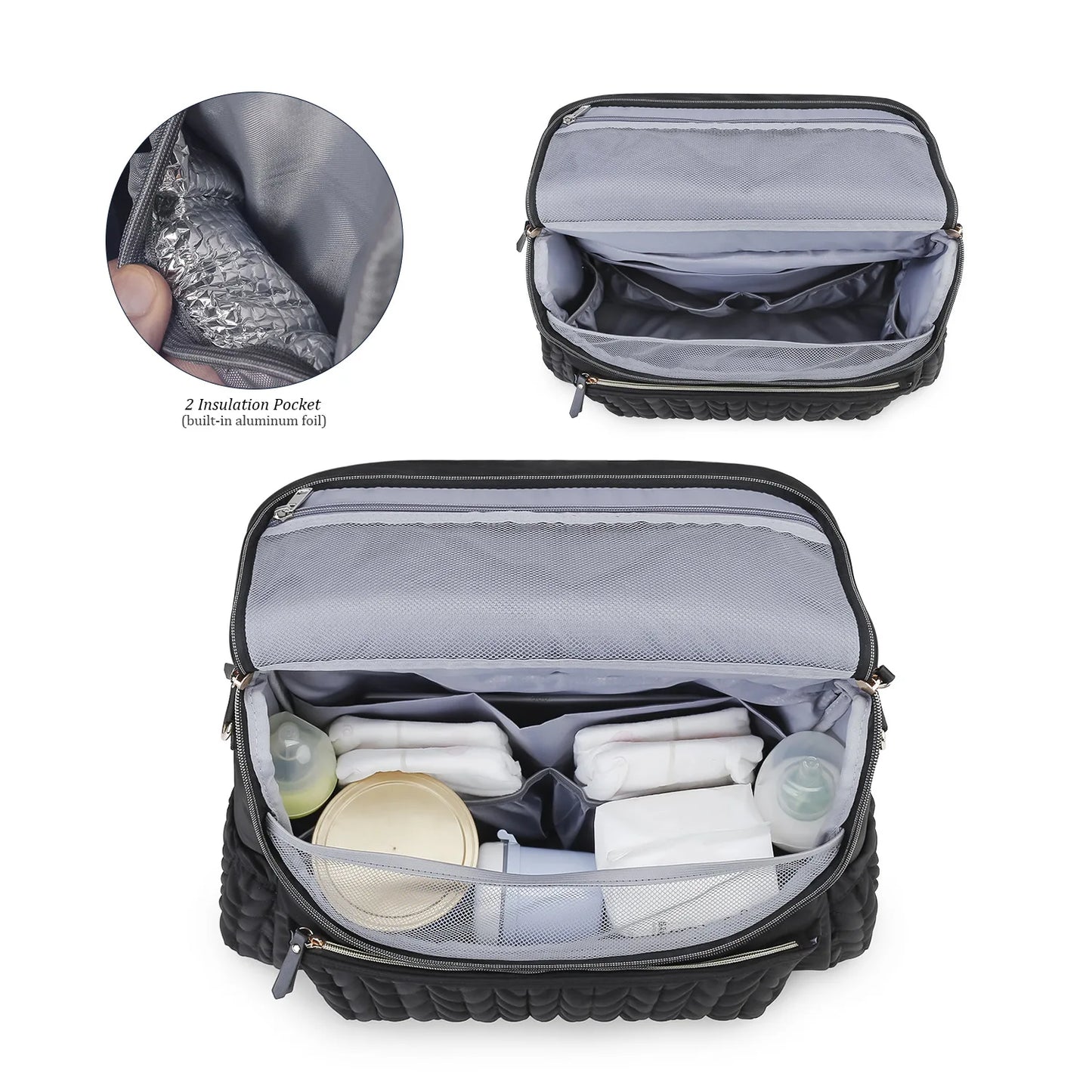 Personalized Name Baby Diaper Bag Backpack for Maternity Nappy Bag Removable Shoulder Straps Fashion Mommy Handbag for Stroller