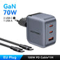 Carregador Vention 70W GaN USB-C QC 3.0 — iPhone 17, iPad e MacBook Air