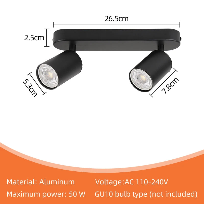 Spot de Teto LED com Lâmpada Substituível — Pendente Decorativo para Quarto e Cozinha