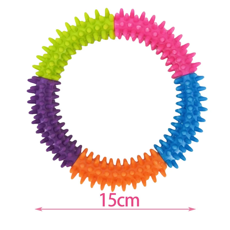 Disco Voador Brinquedo para Cães — Anel Molar, Limpeza Dental, Borracha Resistente