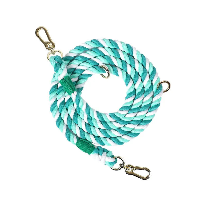 Guia Colorida para Cães — Algodão, Fivela Metálica e Plaquinha Personalizável