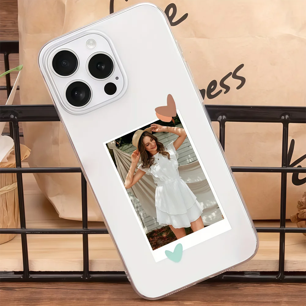 DIY iPhone 17 16 15 14 13 12 11 Pro 11 12 Mini XS Max XR 8 7 6 Plus Air Customized Photo Transparent TPU Phone Protective Case