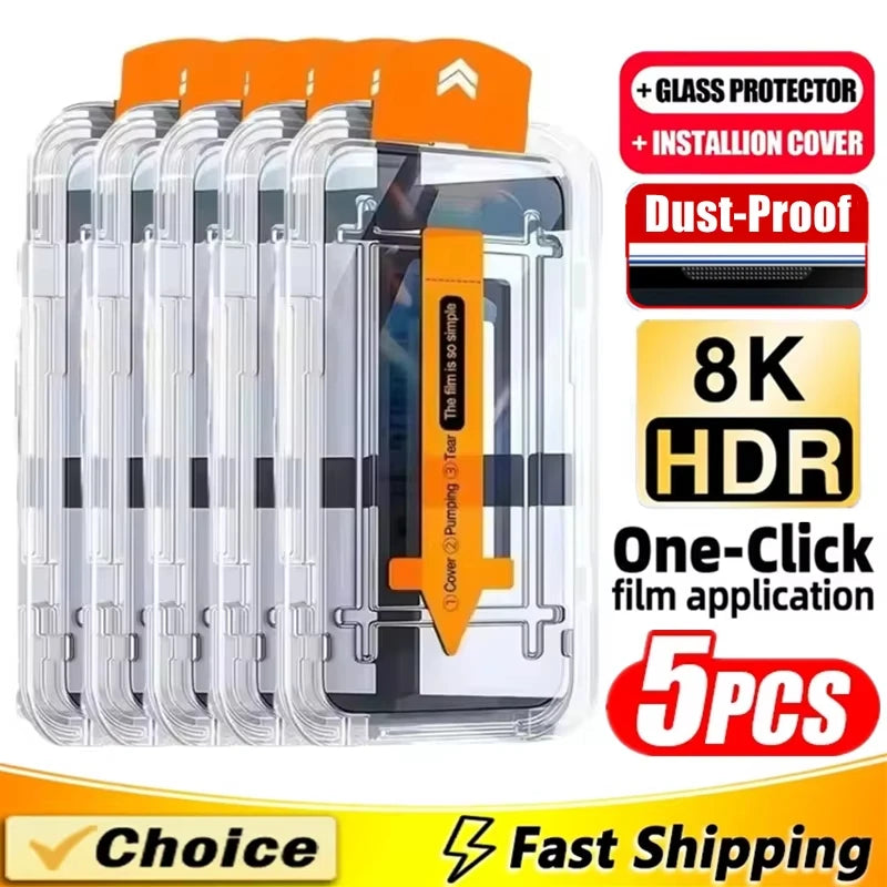 Oleophobic Coating Dust Free Easy Installation Screen Protector For iPhone 18 Pro Max 16 15 14 13 12 11 17 Pro Max 17 Air XR XS