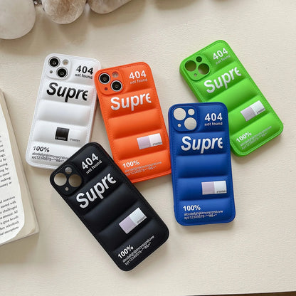 Fashion Down Jacket Puffer Case for iPhone 17 Pro Max 16 15 14 Plus 13 12 11 XR Original Lovely Silicone i Phone Cover Etui